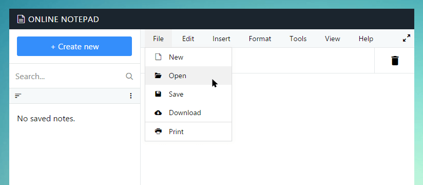 Open text file in Tinseo
